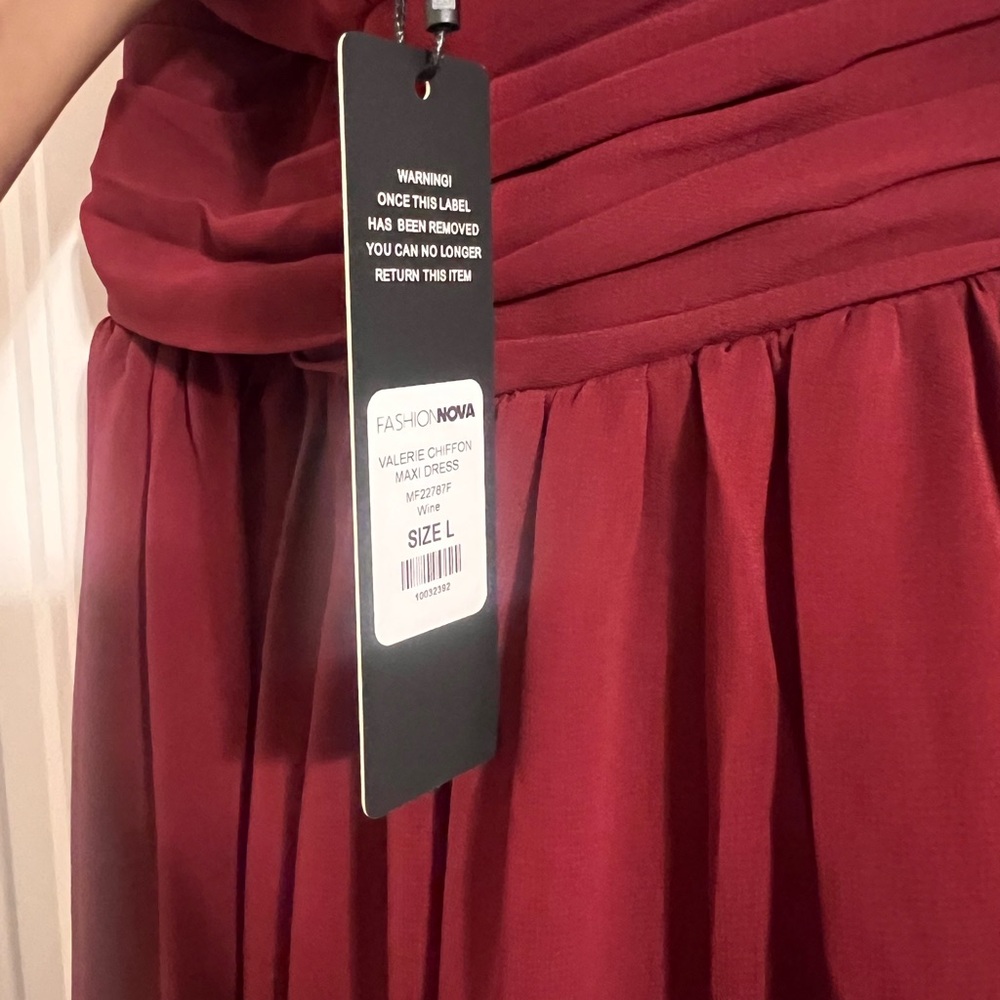 Fashion Nova Burgundy Maxi Dress NWT - Picture 5 of 8